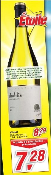 Promotions Chablis - Vins blancs - Valide de 19/06/2013 à 29/06/2013 chez Makro