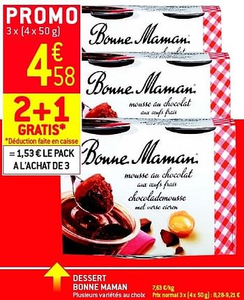 Promotions Dessert bonne maman - Bonne Maman - Valide de 19/06/2013 à 25/06/2013 chez Match