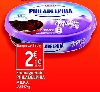 Promoties Fromage frais philadelphia milka - Milka - Geldig van 19/06/2013 tot 25/06/2013 bij Match