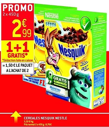 Promotions Cereales nesquik nestle - Nestlé - Valide de 19/06/2013 à 25/06/2013 chez Match