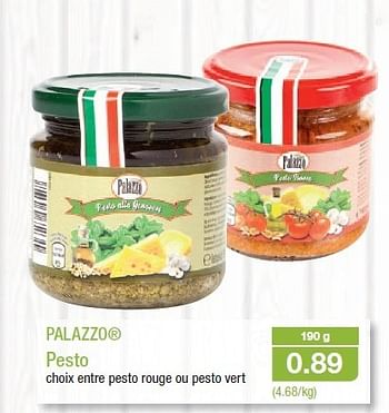 Promoties Pesto - PALAZZO - Geldig van 19/06/2013 tot 25/06/2013 bij Aldi
