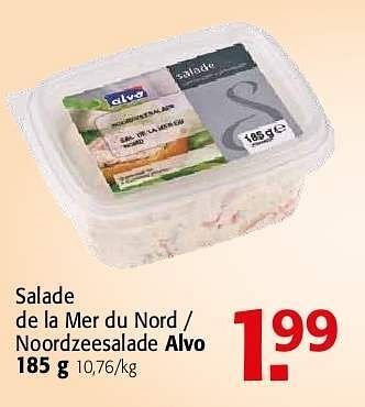 Promoties Salade de la mer du nord alvo - Alvo - Geldig van 19/06/2013 tot 02/07/2013 bij Alvo
