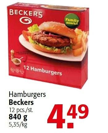 Promotions Hamburgers beckers - Beckers - Valide de 19/06/2013 à 02/07/2013 chez Alvo