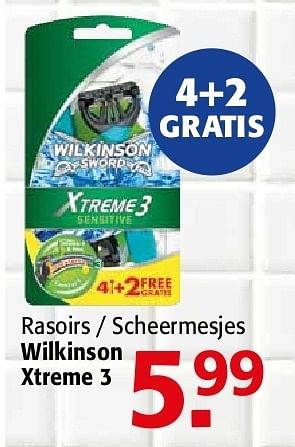 Promoties Rasoirs wilkinson xtreme 3 - Wilkinson - Geldig van 19/06/2013 tot 02/07/2013 bij Alvo