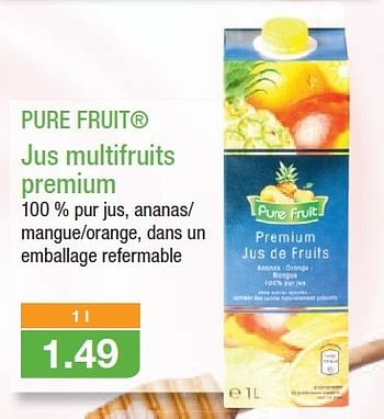 Promotions Jus multifruits premium - Pure Fruit - Valide de 19/06/2013 à 25/06/2013 chez Aldi