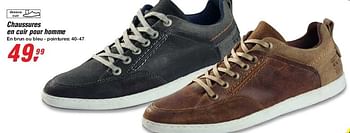 Promotions Chaussures en cuir pour homme - Produit maison - Makro - Valide de 19/06/2013 à 29/06/2013 chez Makro