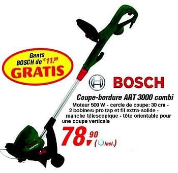 Promotions Bosch coupe-bordure art 3000 combi - Bosch - Valide de 19/06/2013 à 29/06/2013 chez Makro