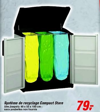 Promotions Système de recyclage compact store - Produit maison - Makro - Valide de 19/06/2013 à 29/06/2013 chez Makro