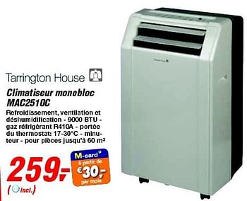 Promoties Tarrington house climatiseur monobloc mac2510c - Tarrington House - Geldig van 19/06/2013 tot 29/06/2013 bij Makro