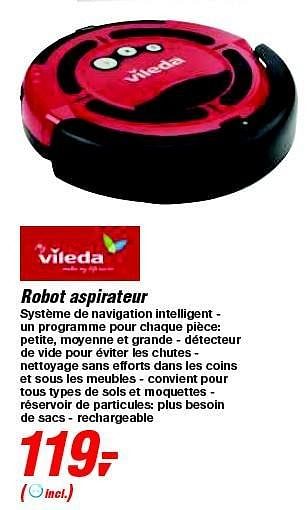 Promotions Vileda robot aspirateur - Vileda - Valide de 19/06/2013 à 29/06/2013 chez Makro