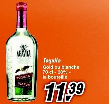 Promoties Tequila gold ou blanche - Agavita - Geldig van 19/06/2013 tot 29/06/2013 bij Makro