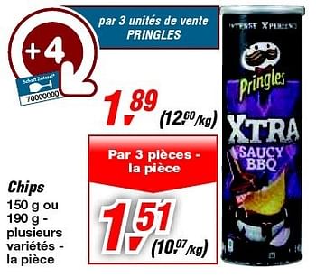 Promotions Chips - Pringles - Valide de 19/06/2013 à 29/06/2013 chez Makro