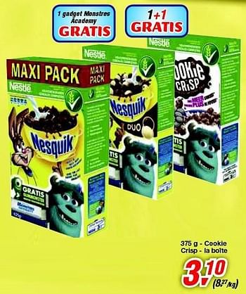 Promotions Céréales cookie crisp - Nestlé - Valide de 19/06/2013 à 29/06/2013 chez Makro