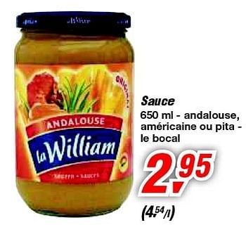 Promotions Sauce - La William - Valide de 19/06/2013 à 29/06/2013 chez Makro