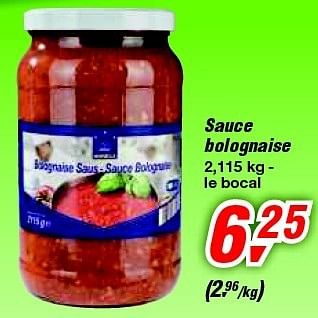 Promotions Sauce bolognaise - Produit maison - Makro - Valide de 19/06/2013 à 29/06/2013 chez Makro