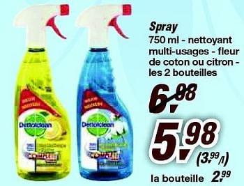 Promotions Spray - Dettolclean - Valide de 19/06/2013 à 29/06/2013 chez Makro