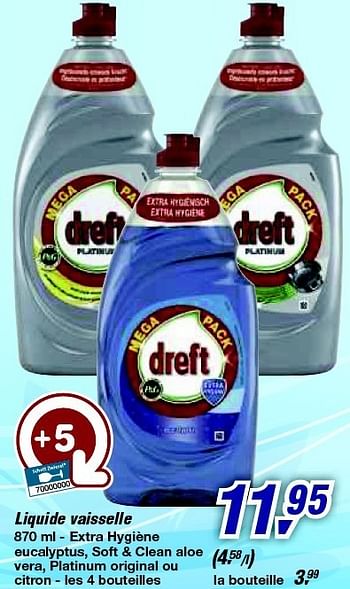 Promotions Liquide vaisselle - Dreft - Valide de 19/06/2013 à 29/06/2013 chez Makro