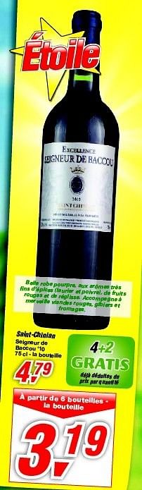 Promoties Saint-chinian - Rode wijnen - Geldig van 19/06/2013 tot 29/06/2013 bij Makro