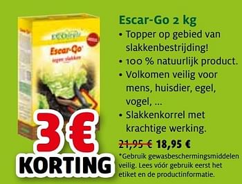 Promoties Escar-go - Ecostyle - Geldig van 19/06/2013 tot 29/06/2013 bij Aveve