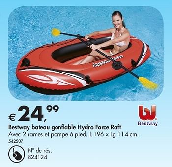 Promoties Bestway bateau gonflable hydro force raft - BestWay - Geldig van 20/06/2013 tot 13/07/2013 bij Dreamland