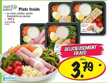 Promoties Plats froids - Chef select - Geldig van 20/06/2013 tot 26/06/2013 bij Lidl