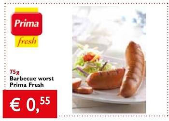 Promoties Barbecue worst prima fresh - Huismerk - Prima - Geldig van 20/06/2013 tot 02/07/2013 bij Prima