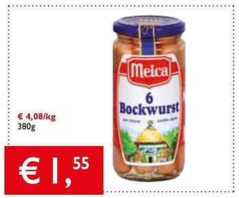 Promoties Bockwurst - Meica - Geldig van 20/06/2013 tot 02/07/2013 bij Prima