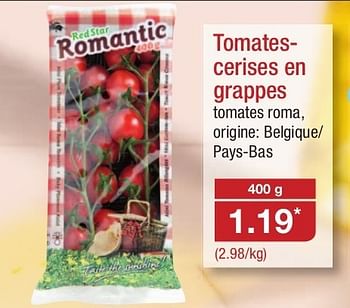 Promotions Tomatescerises en grappes - Produit maison - Aldi - Valide de 26/06/2013 à 29/06/2013 chez Aldi