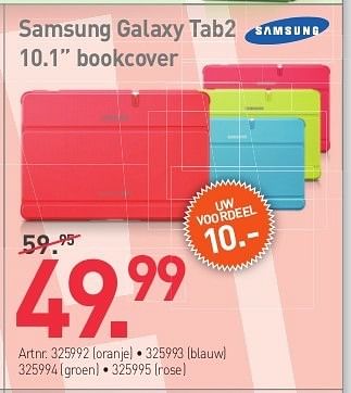 Promoties Samsung galaxy tab2 10.1 bookcover - Samsung - Geldig van 26/06/2013 tot 20/07/2013 bij Auva