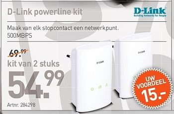 Promoties D-link powerline kit - D-Link - Geldig van 26/06/2013 tot 20/07/2013 bij Auva