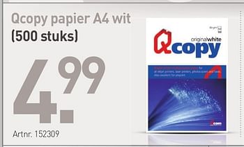 Promoties Qcopy papier a4 wit - Qcopy - Geldig van 26/06/2013 tot 20/07/2013 bij Auva