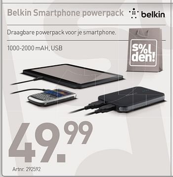 Promotions Belkin smartphone powerpack - BELKIN - Valide de 26/06/2013 à 20/07/2013 chez Auva