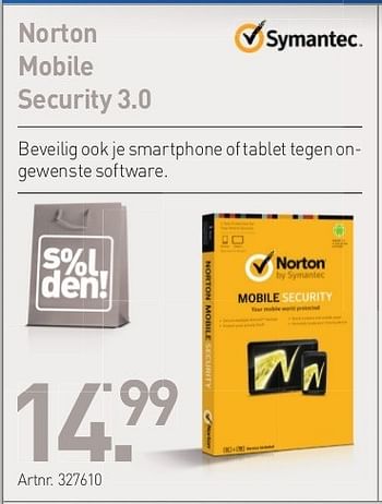 Promotions Norton mobile security 3.0 - Symantec - Valide de 26/06/2013 à 20/07/2013 chez Auva