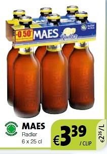 Promoties Maes radler - Maes - Geldig van 28/06/2013 tot 11/07/2013 bij BelBev