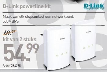 Promoties D-link powerline kit - D-Link - Geldig van 01/07/2013 tot 20/07/2013 bij PC Center