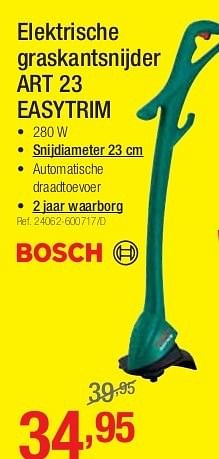 Promoties Elektrische graskantsnijder art 23 easytrim - Bosch - Geldig van 01/07/2013 tot 27/07/2013 bij Group Meno