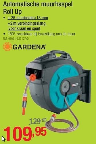 Promoties Automatische muurhaspel roll up - Gardena - Geldig van 01/07/2013 tot 27/07/2013 bij Group Meno