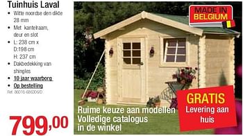 Promoties Tuinhuis laval - Huismerk - Group Meno  - Geldig van 01/07/2013 tot 27/07/2013 bij Group Meno