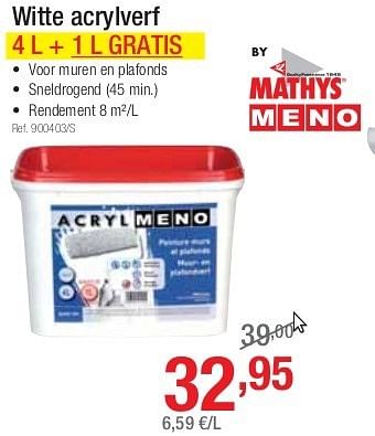 Promoties Witte acrylverf - Meno - Geldig van 01/07/2013 tot 27/07/2013 bij Group Meno