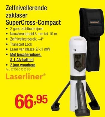 Promoties Zelfnivellerende zaklaser supercross-compact - LaserLiner - Geldig van 01/07/2013 tot 27/07/2013 bij Group Meno