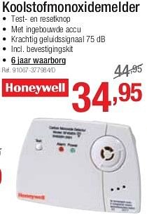 Promoties Koolstofmonoxidemelder - Honeywell - Geldig van 01/07/2013 tot 27/07/2013 bij Group Meno