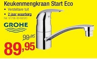 Promoties Keukenmengkraan start eco - Grohe - Geldig van 01/07/2013 tot 27/07/2013 bij Group Meno