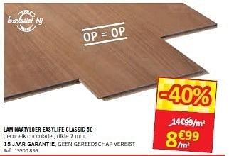 Promoties Laminaatvloer easylife classic 5g - Huismerk - Home Market - Geldig van 01/07/2013 tot 31/07/2013 bij Home Market