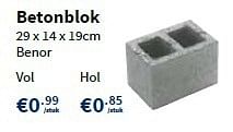 Promoties Betonblok - Huismerk - Cevo - Geldig van 01/07/2013 tot 31/07/2013 bij Cevo Market