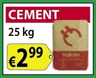 Promoties Cement - Holcim - Geldig van 08/07/2013 tot 31/07/2013 bij Bouwcenter Frans Vlaeminck