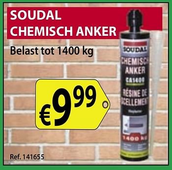 Promoties Soudal chemisch anker - Soudal - Geldig van 08/07/2013 tot 31/07/2013 bij Bouwcenter Frans Vlaeminck
