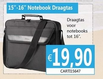 Promoties 15 - 16 notebook draagtas - Huismerk - Compudeals - Geldig van 09/07/2013 tot 19/08/2013 bij Compudeals