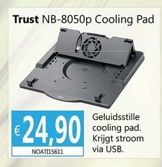 Promoties Trust nb-8050p cooling pad - Trust - Geldig van 09/07/2013 tot 19/08/2013 bij Compudeals