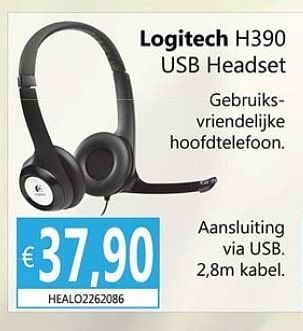 Promoties Logitech h390 usb headset - Logitech - Geldig van 09/07/2013 tot 19/08/2013 bij Compudeals