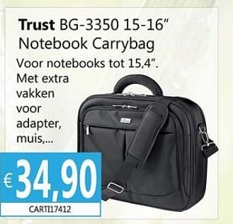 Promoties Trust bg-3350 15-16 notebook carrybag - Trust - Geldig van 09/07/2013 tot 19/08/2013 bij Compudeals